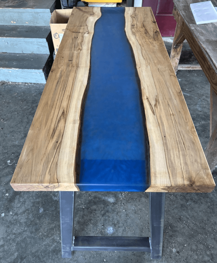 Blue Epoxy Desk