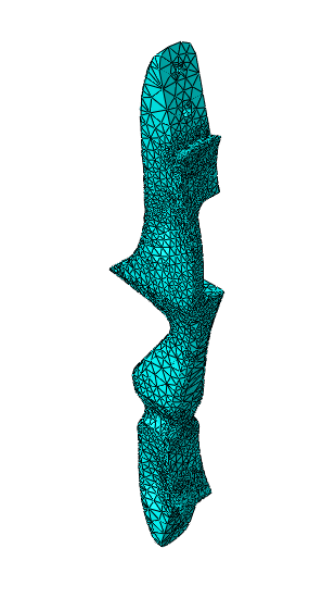 Recurve Bow Adaptive Meshing FEA — After