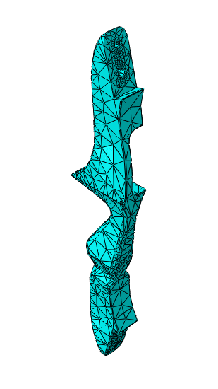 Recurve Bow Adaptive Meshing FEA — Before