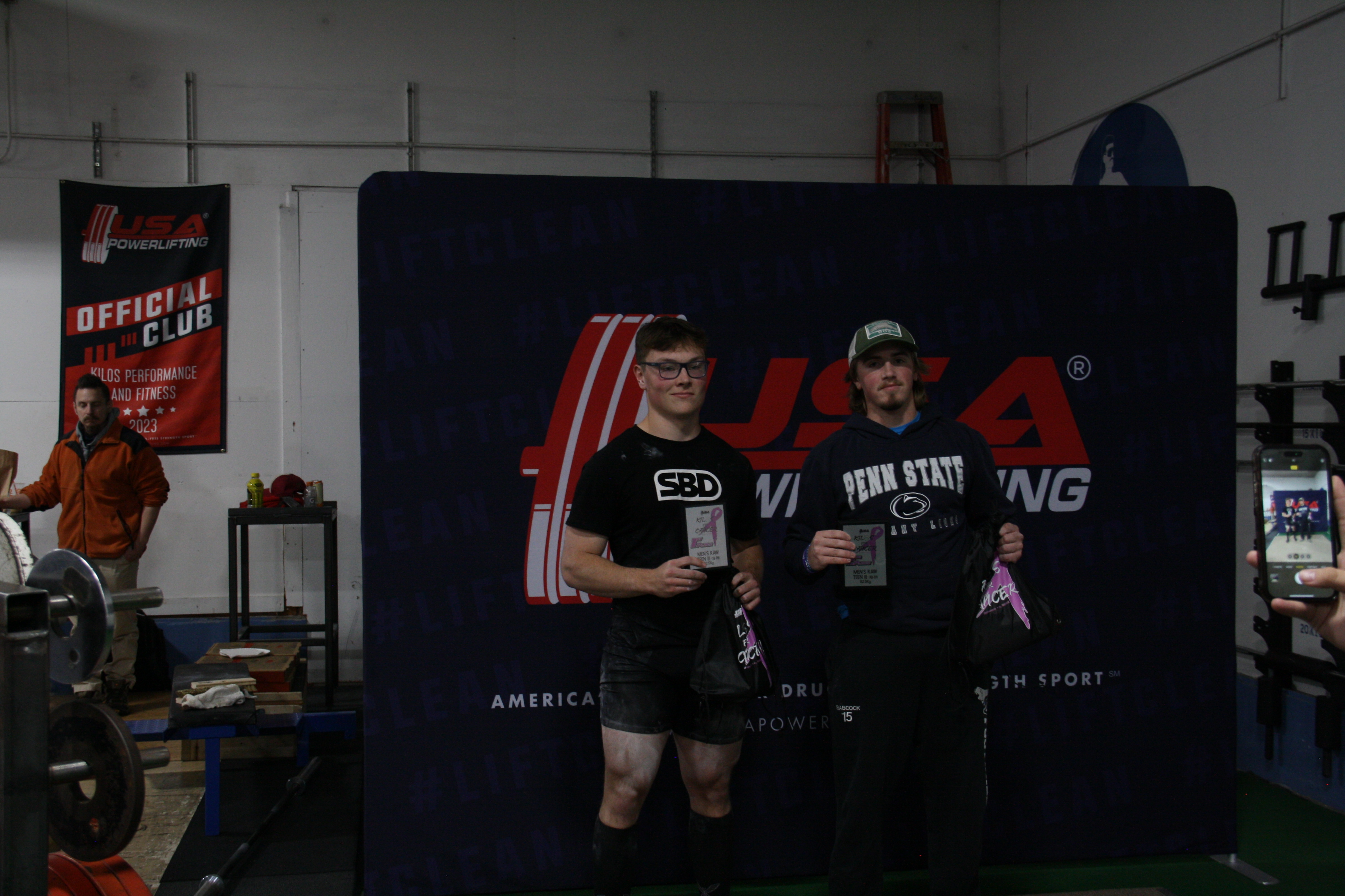 Powerlifting podium